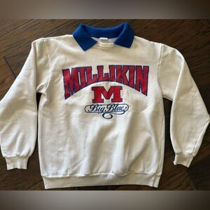 Millikin Big Blue Sweatshirt with Blue Collar size Medium/Large